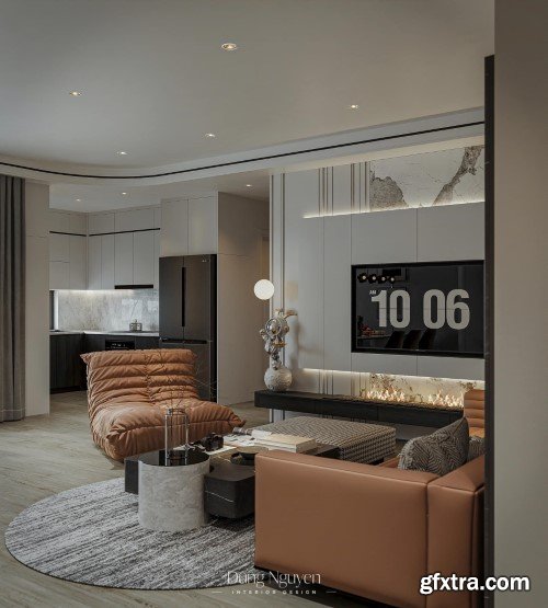 3ds Max Living Room Interior Scene