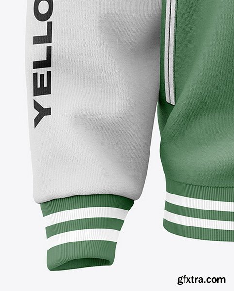 YellowImages - Men\'s Bomber Jacket with Hood Mockup - Front View - 134939