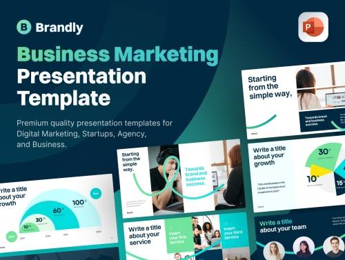 'Brandly - Business Marketing PowerPoint Presentation Template'