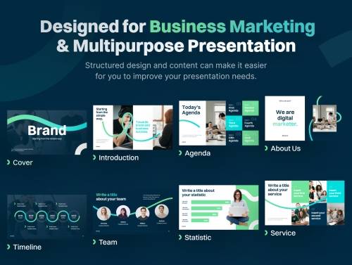 'Brandly - Business Marketing PowerPoint Presentation Template'