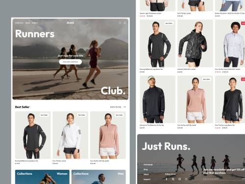 'RUNS - Ecommerce Framer Template'