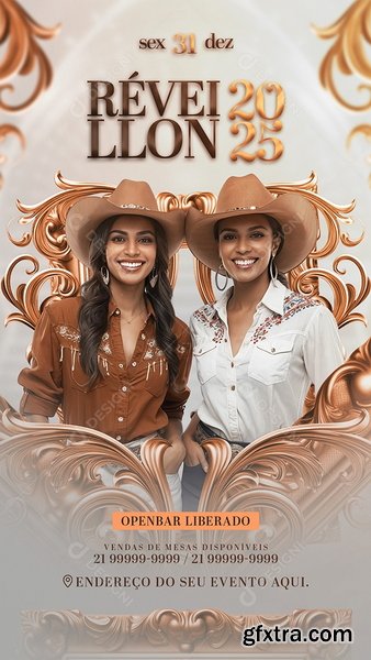 Designi - Story Flyer Réveillon 2025 Social Media PSD Editável