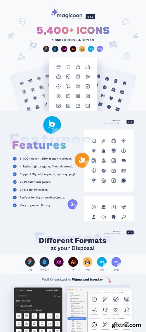 magicoon - 5,400 UI icons library