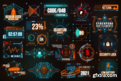Pixflow - Cyberpunk HUD Elements