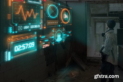 Pixflow - Cyberpunk HUD Elements