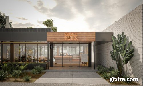 PICKLEBALL Garden Exterior Scene