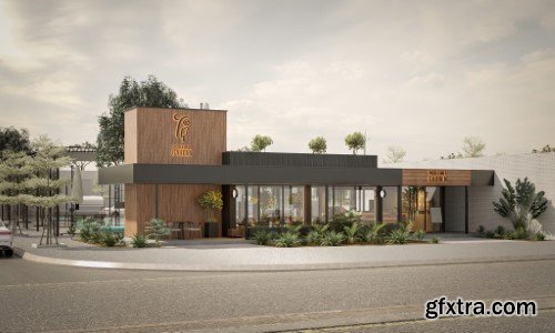 PICKLEBALL Garden Exterior Scene