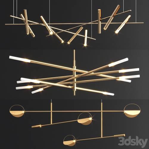 '3dsky Pro - Bolia Esprit Rousseau Chandelier - 3 type' '3dsky Pro - Bolia Esprit Rousseau Chandelier - 3 type'