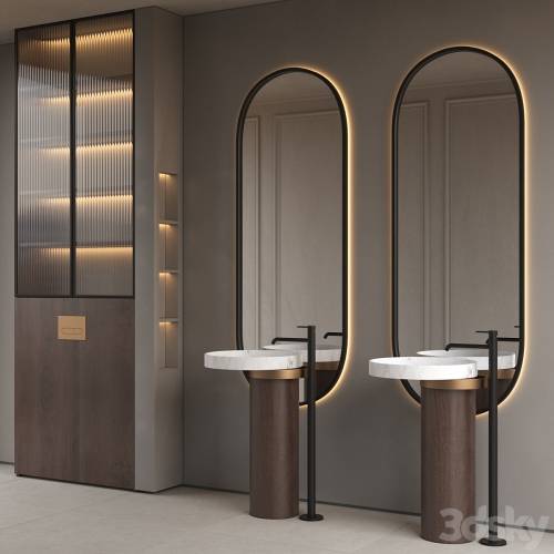 '3dsky Pro - Bathroom furniture 1 - Falper Eccentrico basin & Noken Round faucet by Porcelanosa' '3dsky Pro - Bathroom furniture 1 - Falper Eccentrico basin & Noken Round faucet by Porcelanosa'