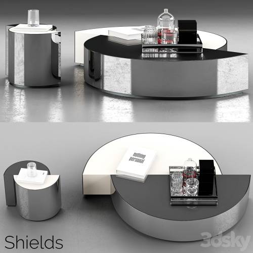 '3dsky Pro - Minotti Shields Coffee Tables'