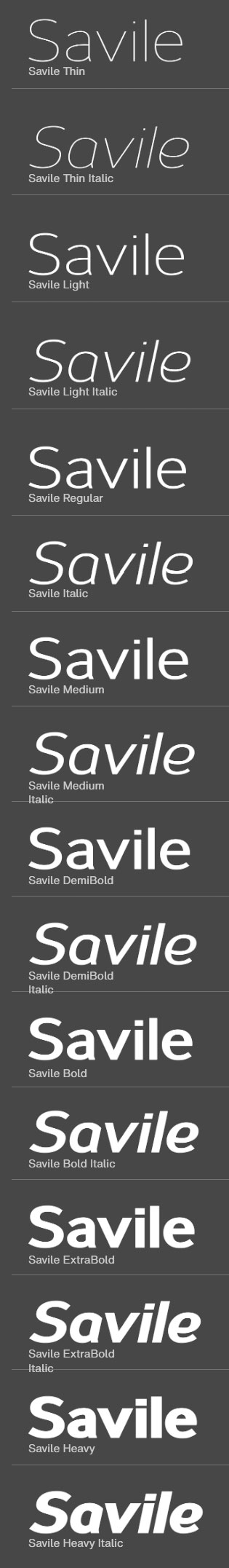 Savile Font Family 16xOTF $464
