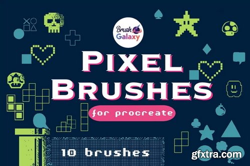 Brushgalaxy - Pixel Brush Pack Vol 2  For Procreate