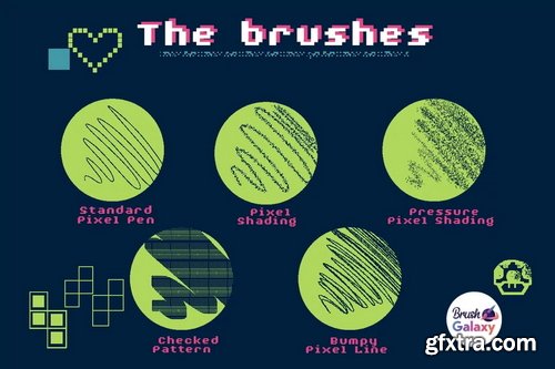 Brushgalaxy - Pixel Brush Pack Vol 2  For Procreate
