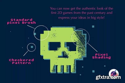 Brushgalaxy - Pixel Brush Pack Vol 2  For Procreate