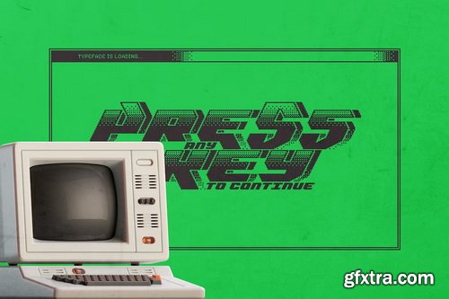 CreativeMarket - Dither Byte - Vintage Pixel Font