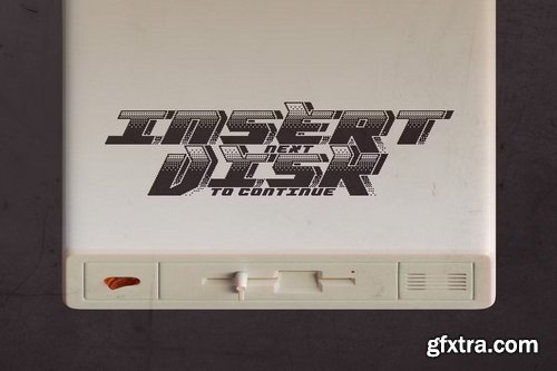 CreativeMarket - Dither Byte - Vintage Pixel Font