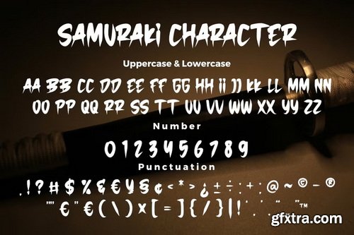 CreativeMarket - Samuraki japanese samurai font