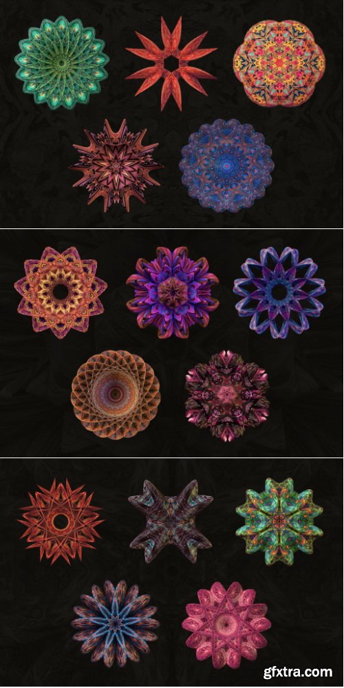 Chromasupply - Symmetry: 15 Abstract Mandala Shapes