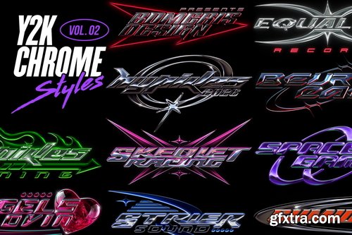 YellowImages - Y2K Chrome Text Effects Vol.2 - 136071