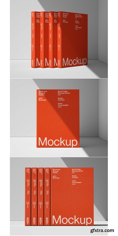 Showcase Mockup Studio - BF4_Book Folder Mockup Bundle