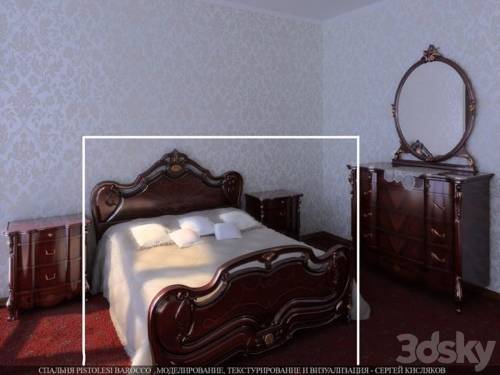 '3dsky Pro - Bed Pistolesi Barocco'