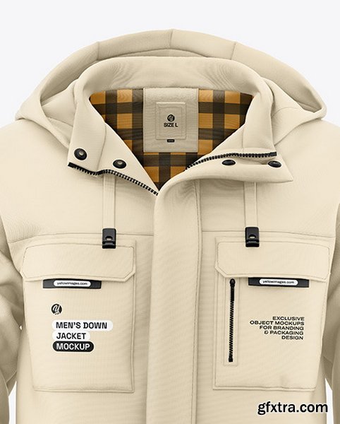 YellowImages - Men\'s Down Jacket Mockup - Front View - 128746