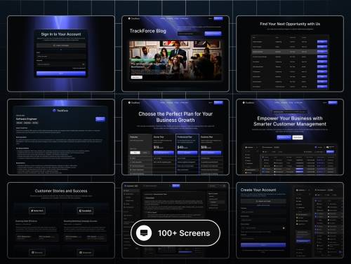 'TrackForce - CRM Website UI Kit'