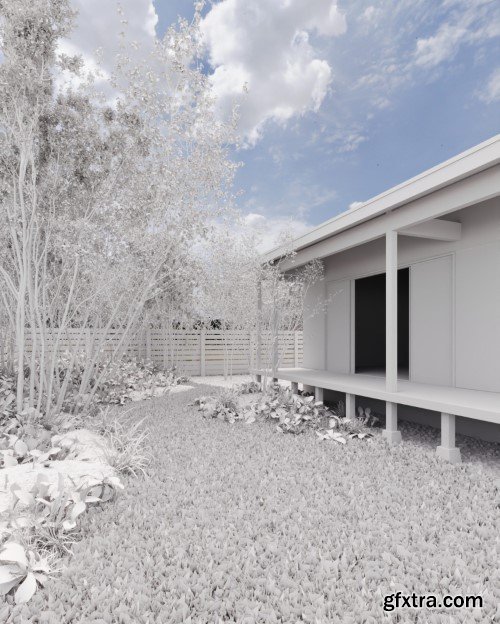 3ds Max House Exterior Scene 02