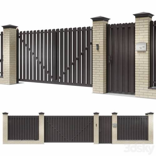'3dsky Pro - Fence for a private house'