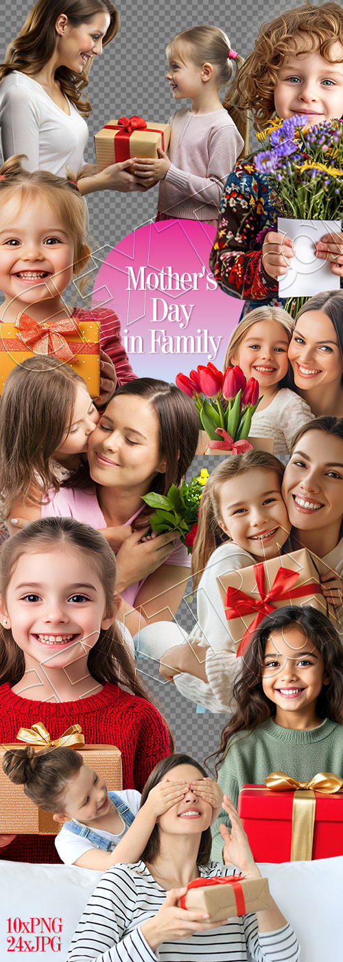 Mother's Day in Family 24xJPG 10xPNG