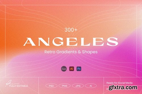 Sparrow and Snow - Angeles Retro Gradients & Shapes