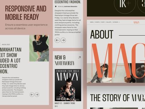 'Magzy - Blog & Magazine Website UI Kit'