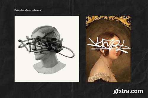 CreativeMarket - Graffiti & Torn Paper PNG Elements - 6428436