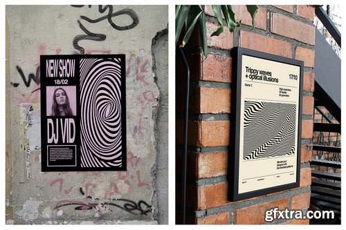 CreativeMarket - Trippy Waves Patterns - 7297650