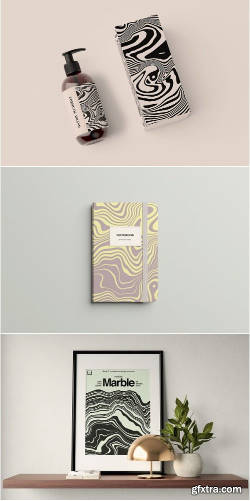 CreativeMarket - Trippy Waves Patterns - 7297650