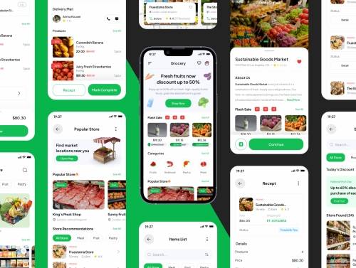 'Grocify - Grocery Ecommerce Mobile App Ui Kits'