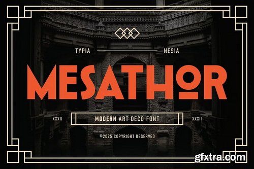 CreativeMarket - Mesathor – Modern Art Deco Font