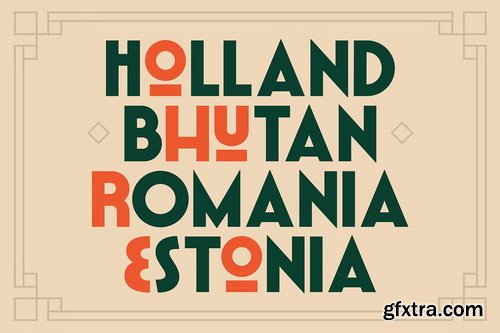 CreativeMarket - Mesathor – Modern Art Deco Font