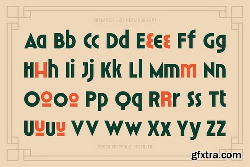 CreativeMarket - Mesathor – Modern Art Deco Font
