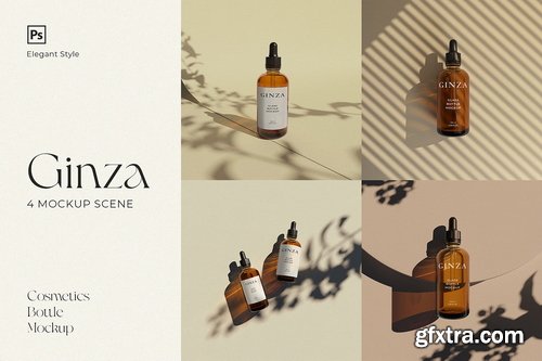 CreativeMarket - Ginza || Cosmetic Bottle Mockups - 13467696