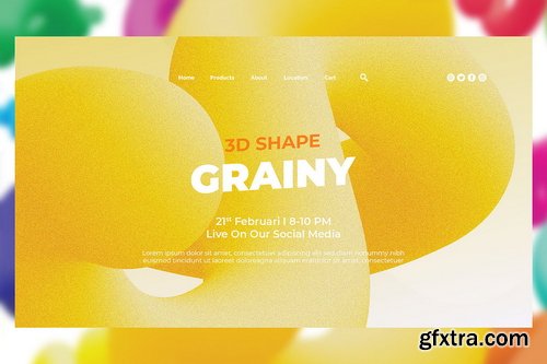 CreativeMarket - 15 Variation 3D Shape Grainy Texture - 10312833