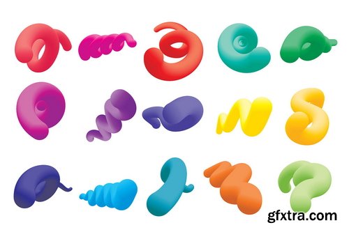 CreativeMarket - 15 Variation 3D Shape Grainy Texture - 10312833