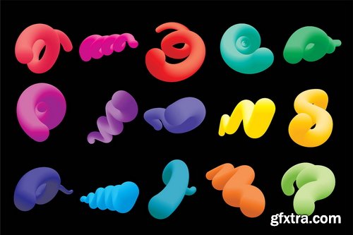 CreativeMarket - 15 Variation 3D Shape Grainy Texture - 10312833