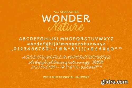 CreativeMarket - Wonder Nature - Monoline Font Duo