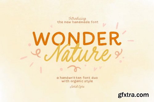 CreativeMarket - Wonder Nature - Monoline Font Duo