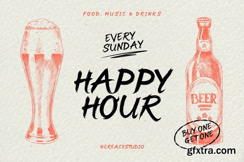 Cheeky Ink A Bold & Playful Dry Brush Font