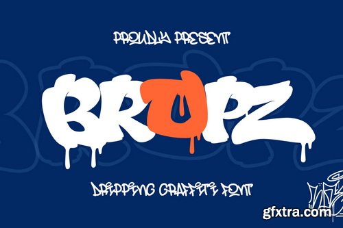 Bropz Dripping Graffiti Font