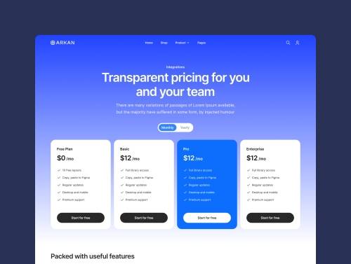 'Arkan - SAAS Template'