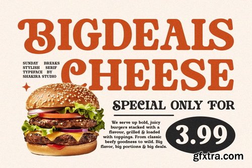 CreativeMarket - Sunday Breaks - Modern Retro Serif