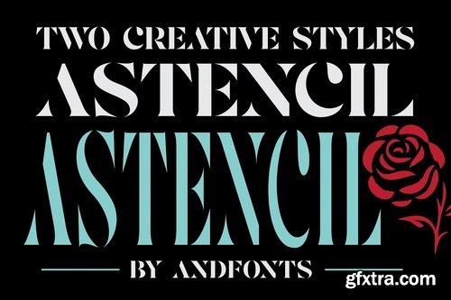 CreativeMarket - Astencil Stencil Serif Font